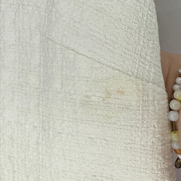 TALBOTS PETITE Womens Textured Colorblock Sleeveless Sheath Midi Dress Size 6P - Picture 4 of 12